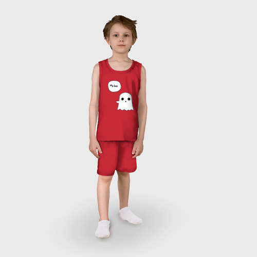 Детская пижама с шортами хлопок My boo, цвет красный - фото 3
