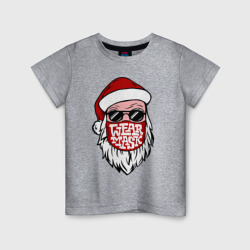 Детская футболка хлопок Санта в маске