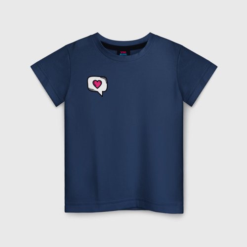 Детская футболка хлопок с принтом Сердце, вид спереди #2
