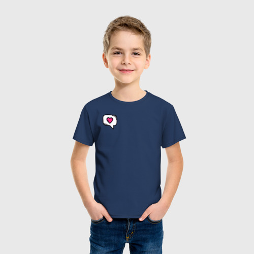 Детская футболка хлопок с принтом Сердце, фото на моделе #1