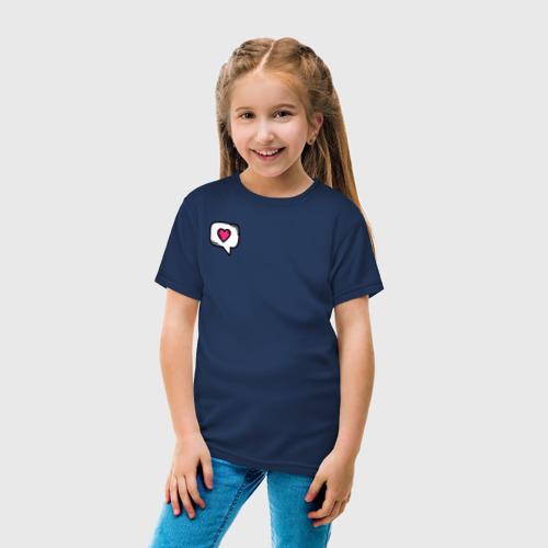 Детская футболка хлопок с принтом Сердце, вид сбоку #3