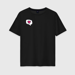 Сердце – Женская футболка хлопок Oversize с принтом купить со скидкой в -16%