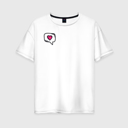 Женская футболка хлопок Oversize Сердце