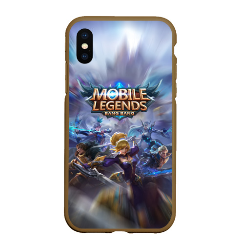 Чехол для iPhone XS Max матовый Mobile Legends, цвет коричневый