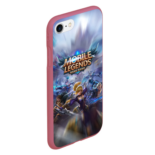 Чехол для iPhone 7/8 матовый Mobile Legends, цвет малиновый - фото 3