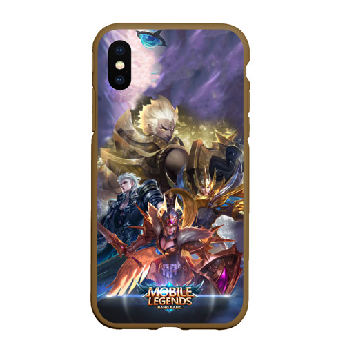 Чехол для iPhone XS Max матовый Mobile Legends Bang Bang, цвет коричневый