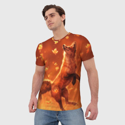 Мужская футболка 3D Лисенок - фото 2
