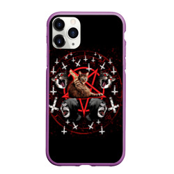 Чехол для iPhone 11 Pro Max матовый Satanic Cat