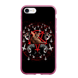 Чехол для iPhone 7/8 матовый Satanic Cat