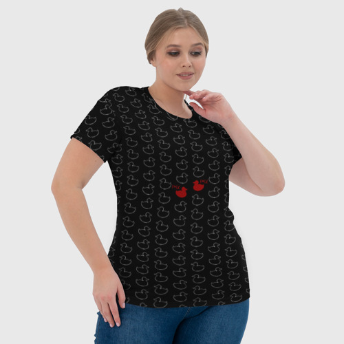 Женская футболка 3D Уточки, цвет 3D печать - фото 6