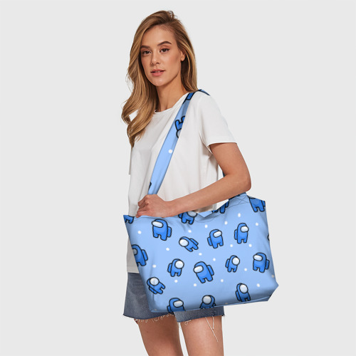 Пляжная сумка 3D Among Us - Синий цвет - фото 5