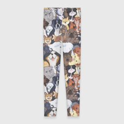 Леггинсы 3D Dogs паттерн