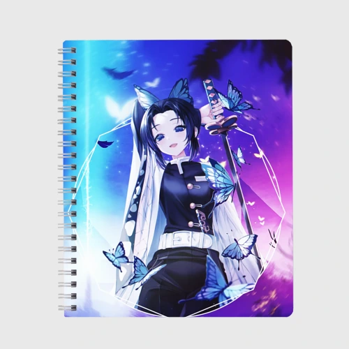Тетрадь Шинобу Кочо Kimetsu no Yaiba neon butterfly