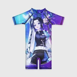 Детский купальный костюм 3D Шинобу Кочо Kimetsu no Yaiba neon butterfly