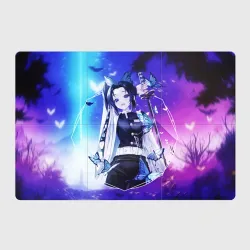 Магнитный плакат 3Х2 Шинобу Кочо Kimetsu no Yaiba neon butterfly