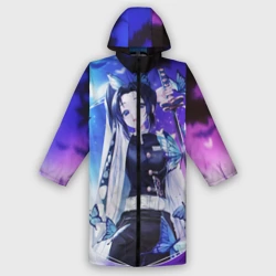 Дождевик унисекс 3D Шинобу Кочо Kimetsu no Yaiba neon butterfly