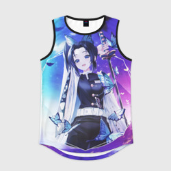 Мужская спортивная майка 3D Шинобу Кочо Kimetsu no Yaiba neon butterfly