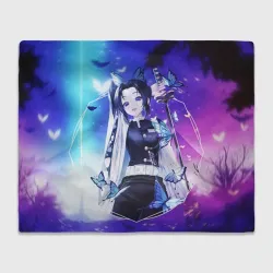 Плед 3D Шинобу Кочо Kimetsu no Yaiba neon butterfly