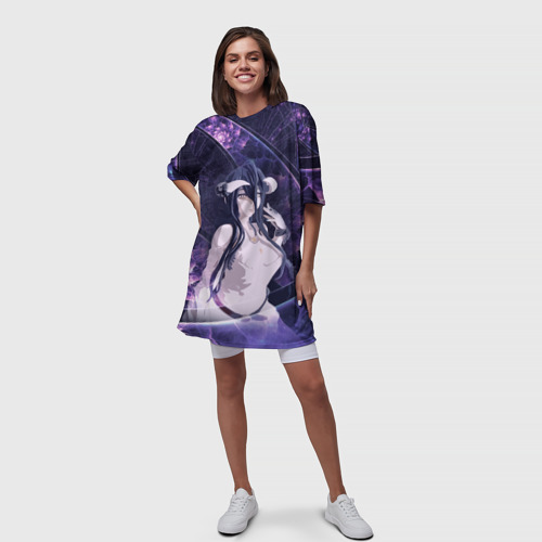 Платье-футболка 3D Альбедо в Назарике, цвет 3D печать - фото 5