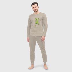 Мужская пижама с лонгсливом хлопок Гринч - фото 2