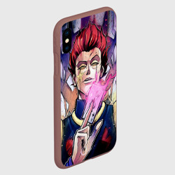 Чехол для iPhone XS Max матовый Хисока со светящейся картой в руках - фото 2