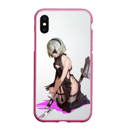 Чехол для iPhone XS Max матовый Nier Automata 2B