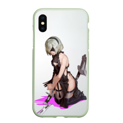 Чехол для iPhone XS Max матовый Nier Automata 2B