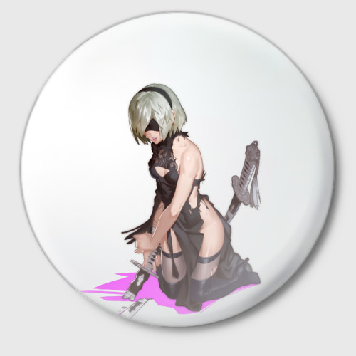 Значок Nier Automata 2B, цвет белый