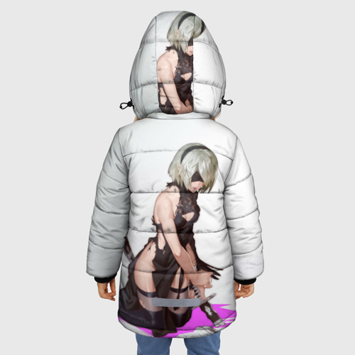 Зимняя куртка для девочек 3D Nier Automata 2B, цвет красный - фото 4