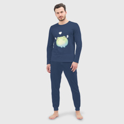 Мужская пижама с лонгсливом хлопок Воздушная лягушка - фото 2