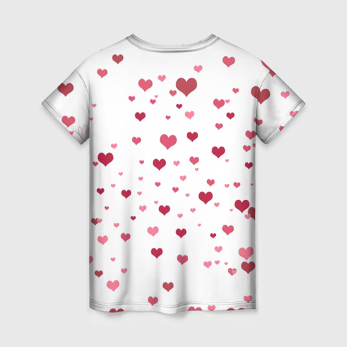 Женская футболка 3D с принтом Корги, вид сзади #1