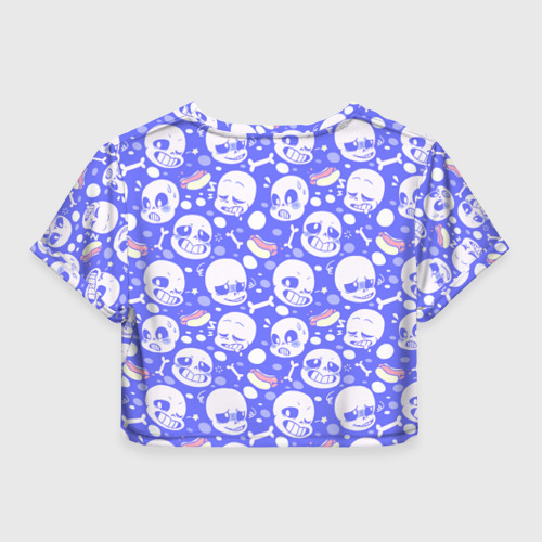 Женская футболка Crop-top 3D Undertale, цвет 3D печать - фото 2