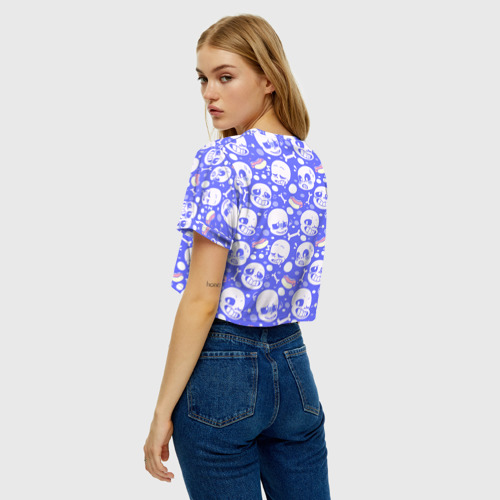 Женская футболка Crop-top 3D Undertale, цвет 3D печать - фото 5