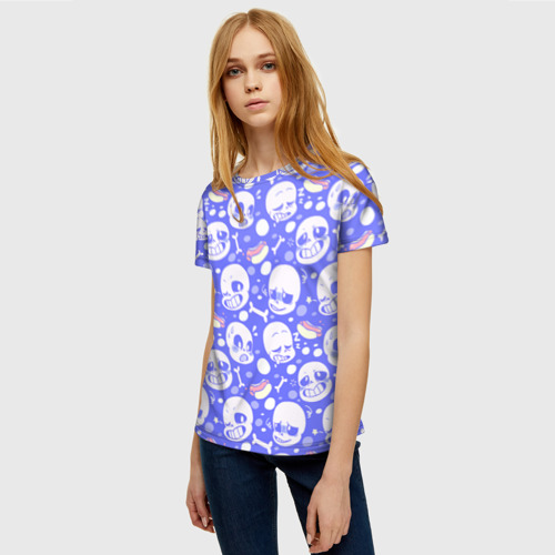 Женская футболка 3D с принтом Undertale, фото на моделе #1