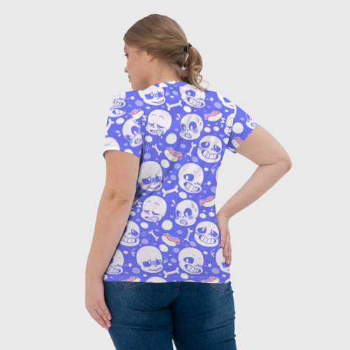 Женская футболка 3D с принтом Undertale, вид сзади #2