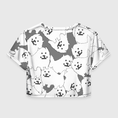 Женская футболка Crop-top 3D Undertale doggy, цвет 3D печать - фото 2