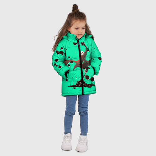 Зимняя куртка для девочек 3D с принтом Undertale, вид сбоку #3