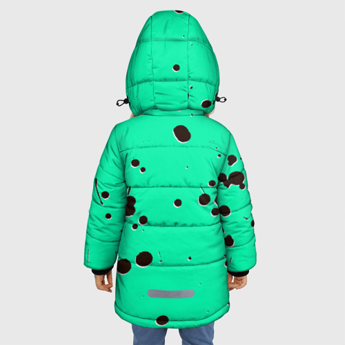 Зимняя куртка для девочек 3D с принтом Undertale, вид сзади #2
