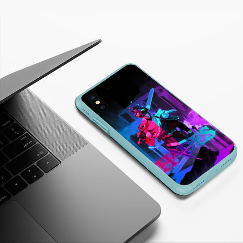 Чехол для iPhone XS Max матовый Hades Game, цвет мятный - фото 5