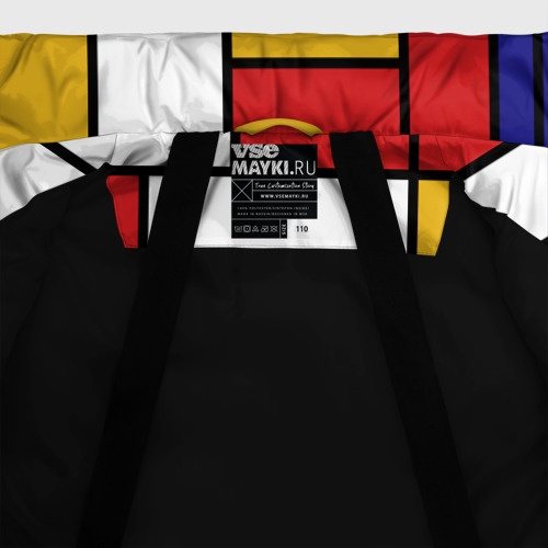 Зимняя куртка для девочек 3D Color blocking, цвет черный - фото 7