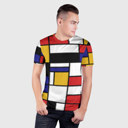 Мужская футболка 3D Slim Color blocking - фото 2