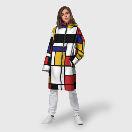 Женский дождевик 3D Color blocking, цвет белый - фото 3