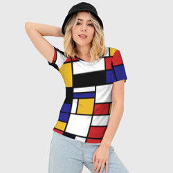 Женская футболка 3D Slim Color blocking - фото 2