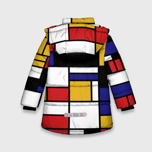 Зимняя куртка для девочек 3D Color blocking, цвет черный - фото 2