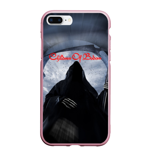 Чехол для iPhone 7Plus/8 Plus матовый Children of Bodom, цвет розовый