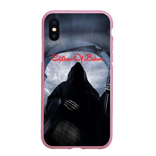 Чехол для iPhone XS Max матовый Children of Bodom, цвет розовый