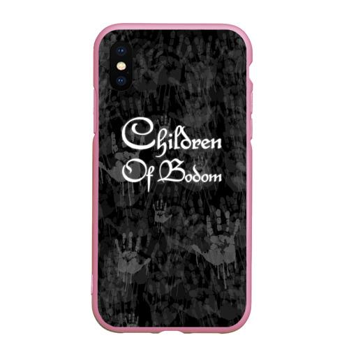 Чехол для iPhone XS Max матовый Children of Bodom, цвет розовый