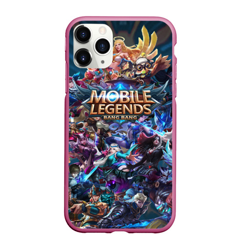 Чехол для iPhone 11 Pro Max матовый Mobile Legends, цвет малиновый