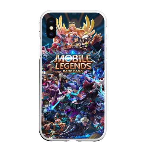 Чехол для iPhone XS Max матовый Mobile Legends, цвет белый