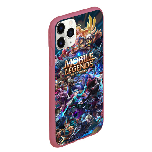 Чехол для iPhone 11 Pro Max матовый Mobile Legends, цвет малиновый - фото 3